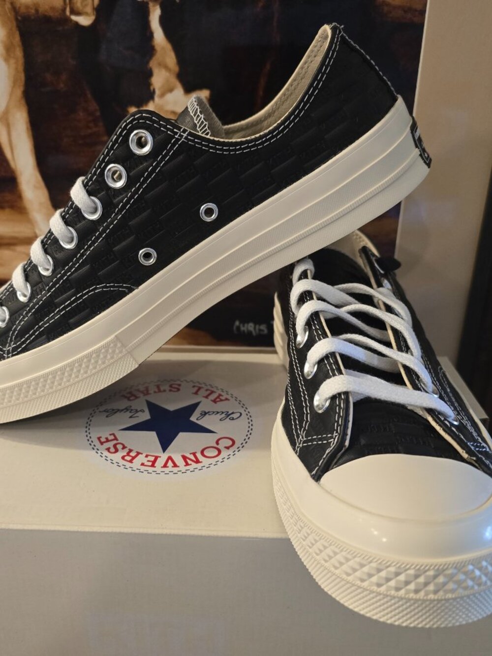 Converse Chuck 70 Kith OX Leather Low Top Shoes Mens Size 10 Black A11438C NEW